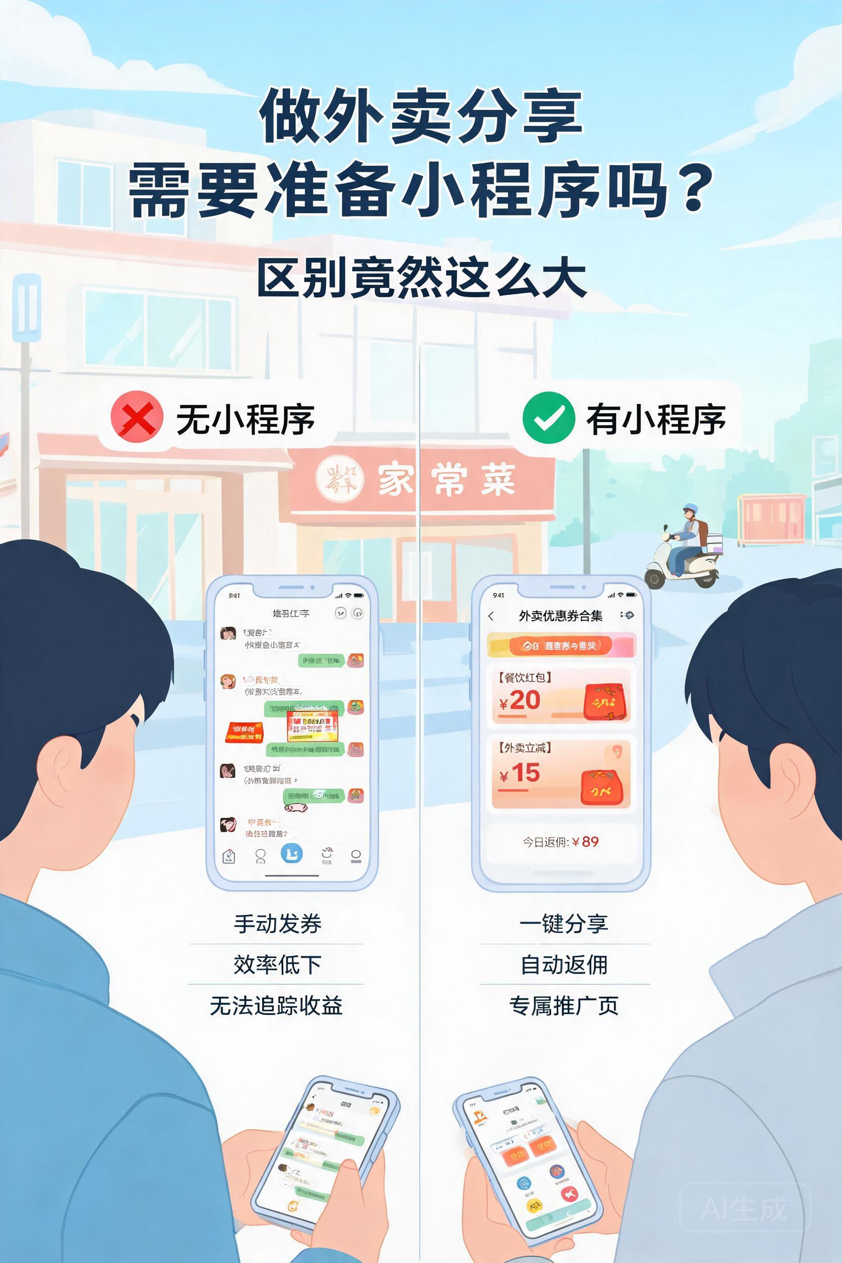 做外卖分享需要准备小程序吗