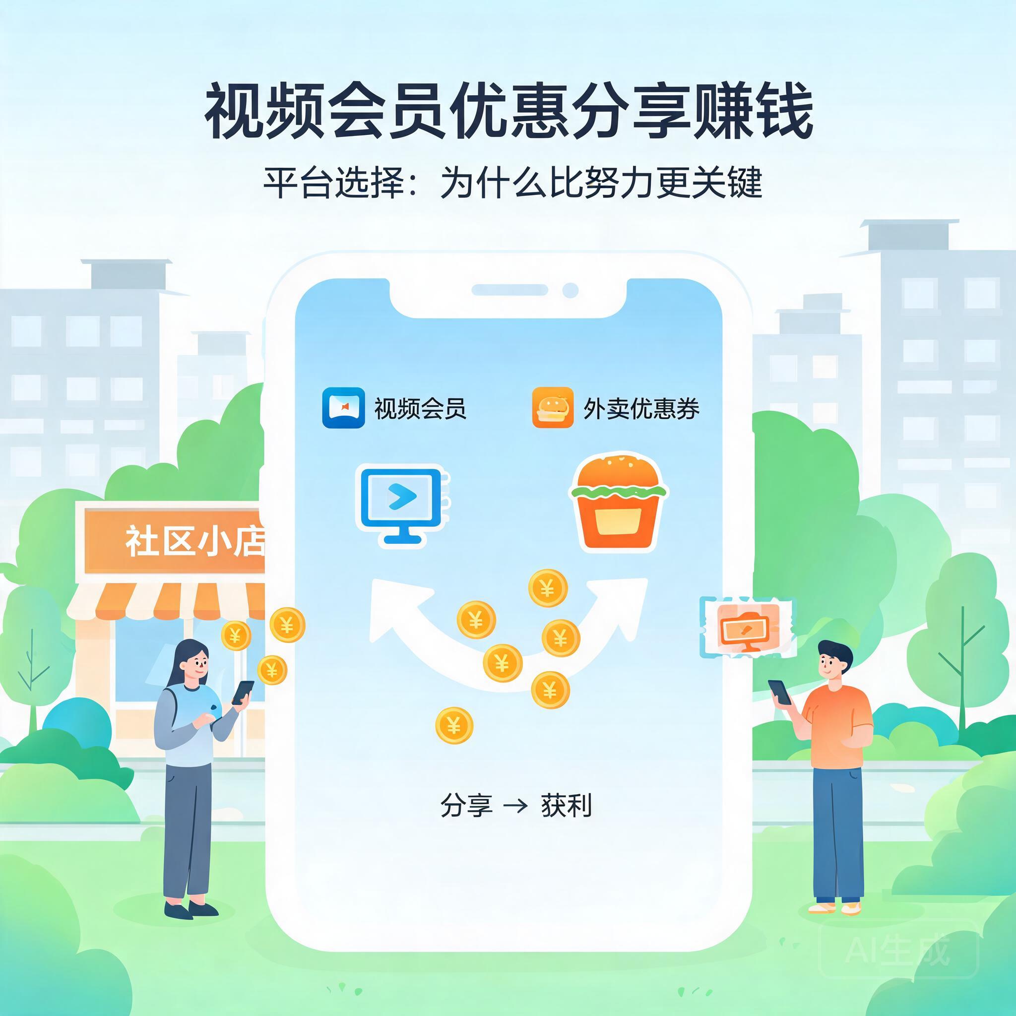 视频会员优惠分享赚钱