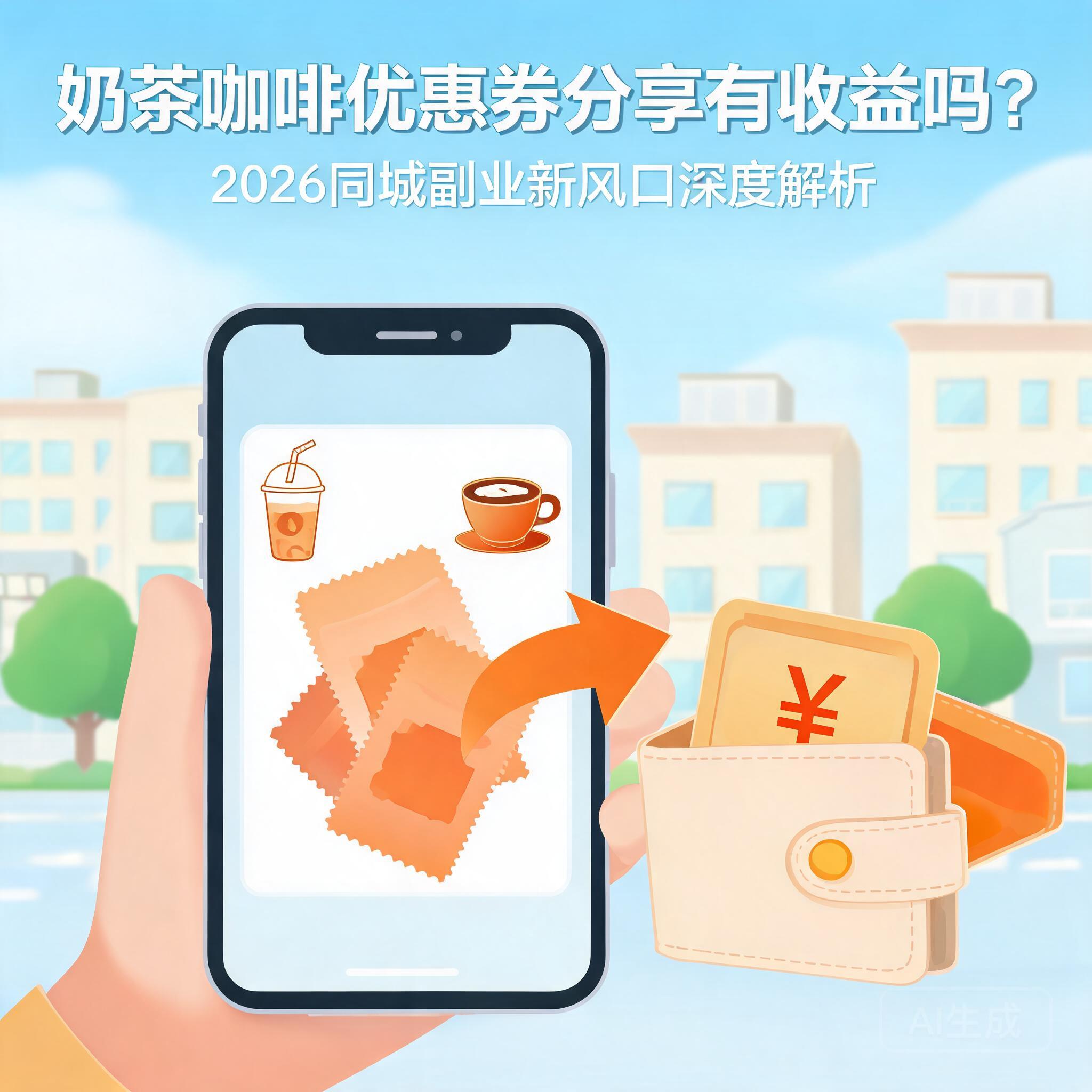 奶茶咖啡优惠券分享有收益吗