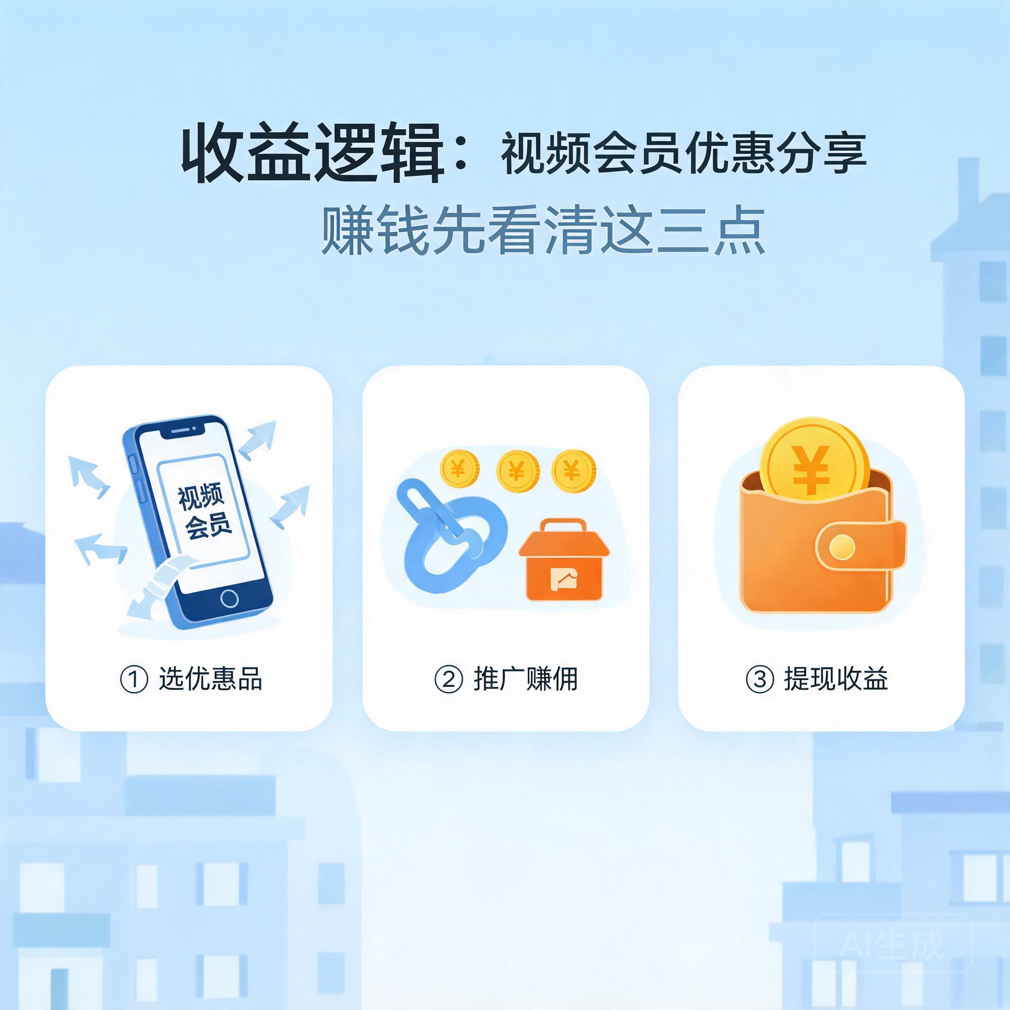 视频会员优惠分享赚钱